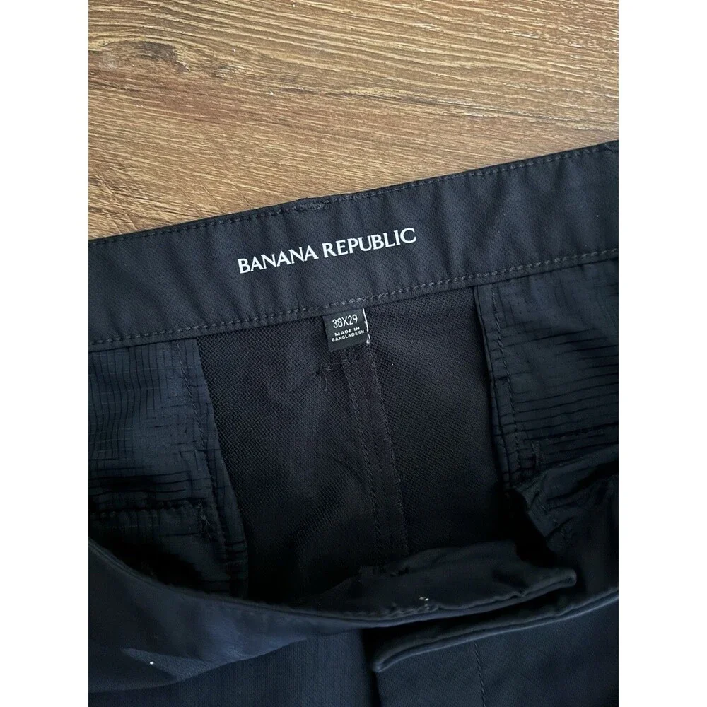 Banana Republic Pants Men's Size 38x29 Black Hybrid Nylon Golf Work Athletic
